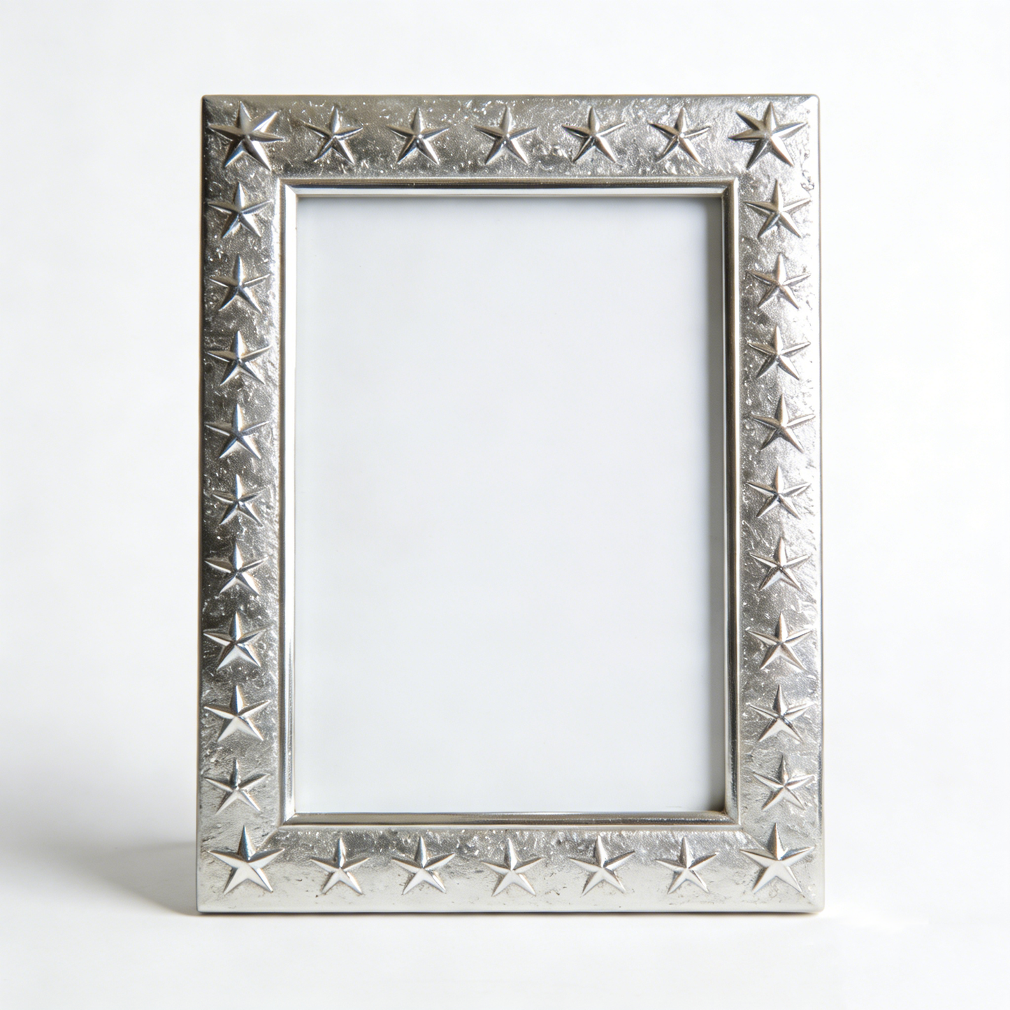 Silver Star Relief Metal Photo Frame