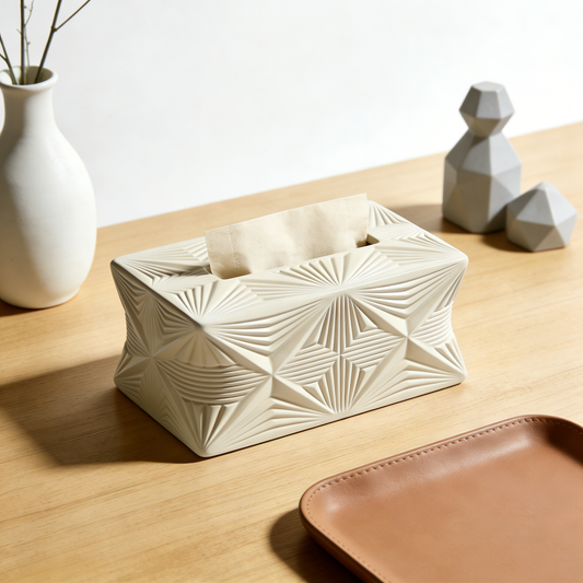 3D Radial Pattern Art Tissue Box